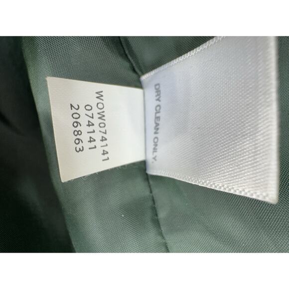 J Jill Womens Mock Neck Zip Front Coat M Green Utility Military Chore Jacket - Picture 9 of 11